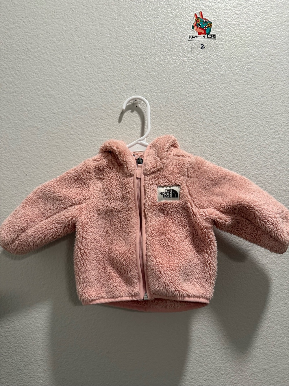 The North Face Light Pink Sherpa Infant Jacket
